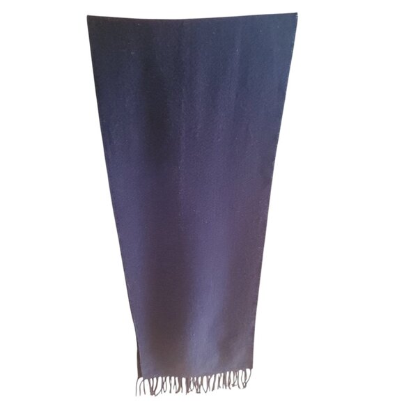 Le 31 Navy Blue/Black Herringbone Scarf by Simons - Picture 4 of 4